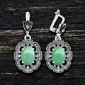Antique Oval Pearl Petal Earrings