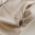 Silver Zircon Love Heart Necklace