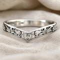 Classic Engraved Flower Ring
