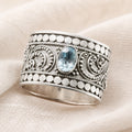 Retro Wide Zirconia Ring