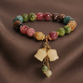 Radiant Jade Beaded Charm Bracelet
