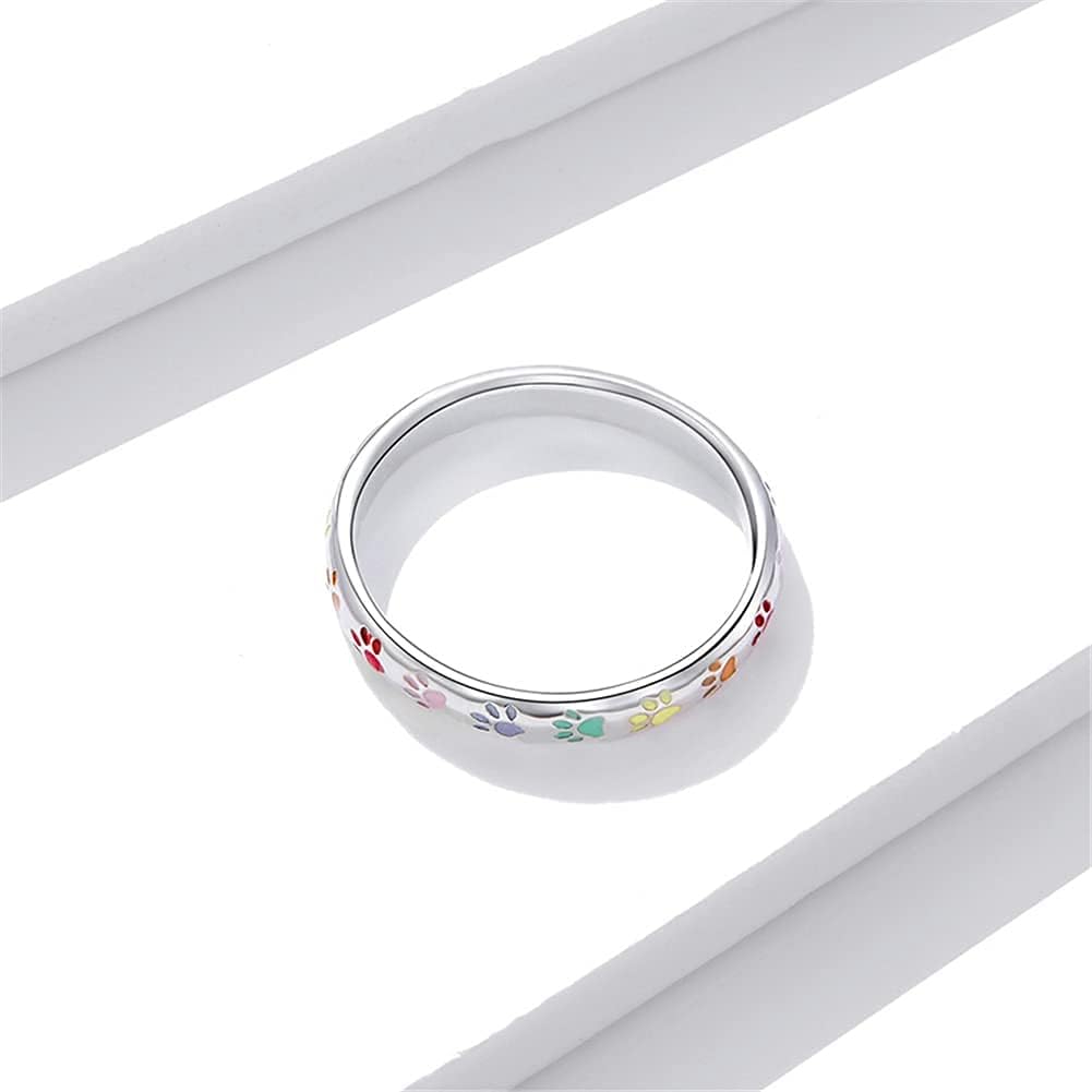 Sterling Silver Ring with Paw Design