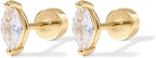 Pear Cut Studs | Gold