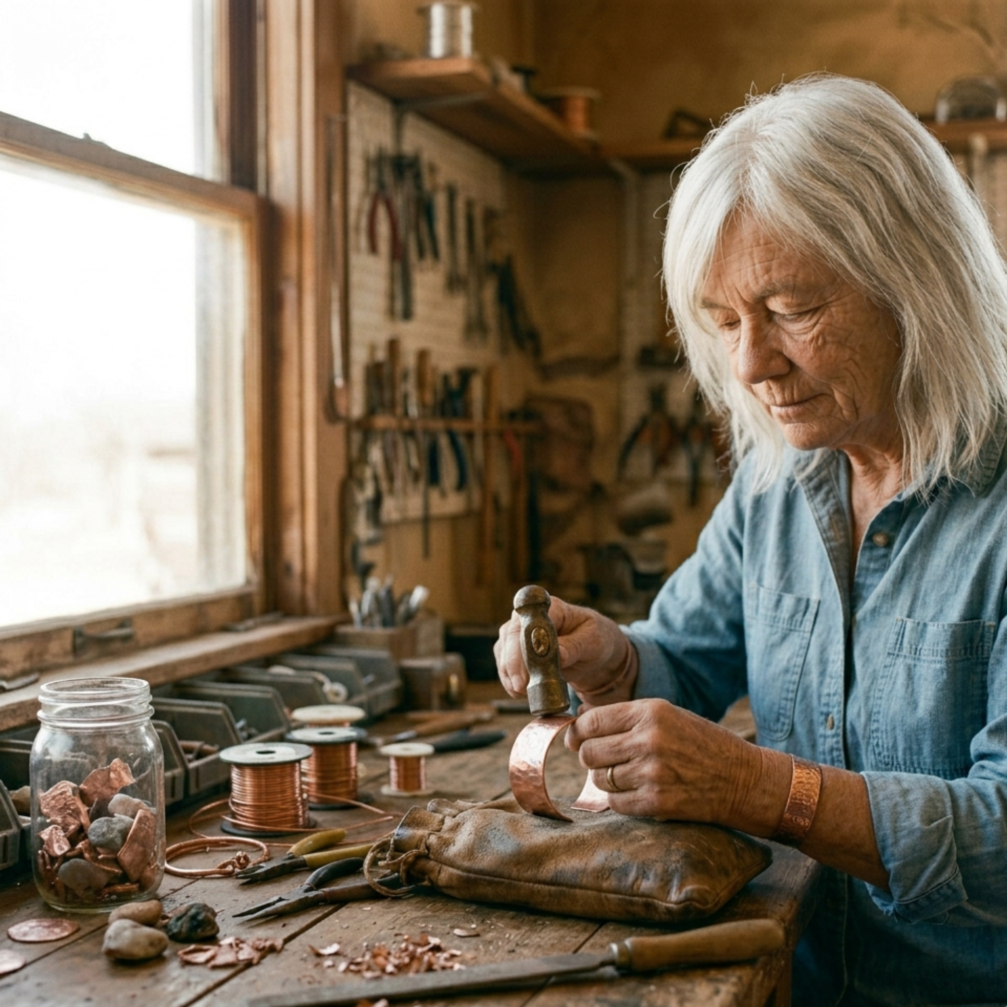 Patricia's Bevel Copper Bracelet