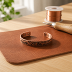 Patricia's Damask Copper Bracelet