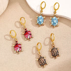 Sea Turtle Huggie Earrings Ocean Charm