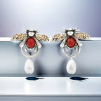 Vintage Bee Drop Earrings