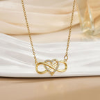 Love Knot Infinity Necklace | Gold