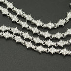 Classic Cluster Tennis Necklace | White Gold