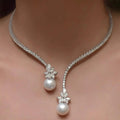 Natalia | Elegant and Bright Necklace with Sterling Silver Pearls