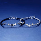 Deer Horn Heart Bracelet with Zircon