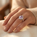 Silver Amethyst Crown Ring