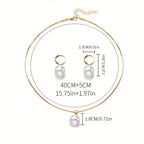 Golden Grace Pearl Jewelry Set | Gold