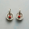 Retro Round Faux Jasper Earrings