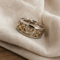 Vintage Gold & Silver Ivy Zirconia Ring