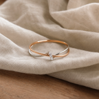 Vintage Golden & Silver Twist Ring