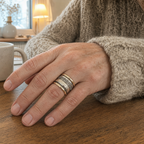 Thick Vintage Ring in Gold and Silver