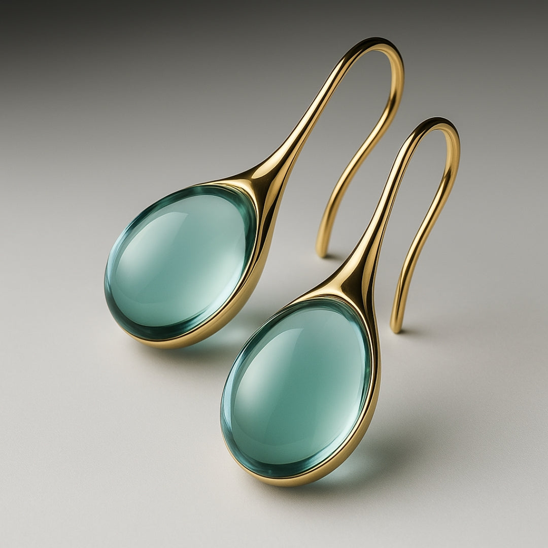 Crystal Drop Earrings in Gold and Silver
