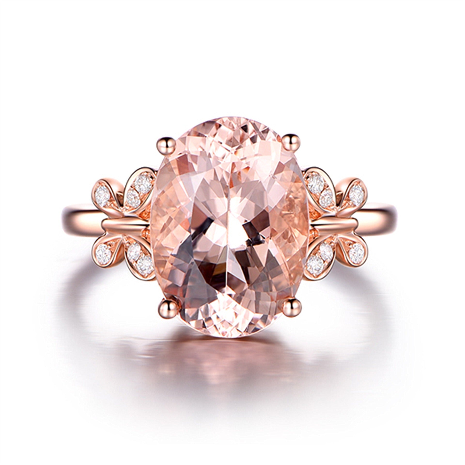 Blush Blossom Crystal Ring | Rose Gold