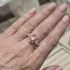 Delicate Morganite Crystal Ring | Gold