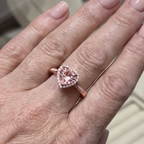 Sparkling Heart Crystal Ring | Rose Gold