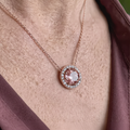 Delicate Morganite Gemstone Necklace | Rose Gold