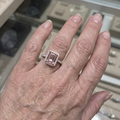 Soft Blush Statement Ring | Rose Gold