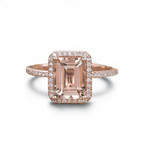 Soft Blush Statement Ring | Rose Gold